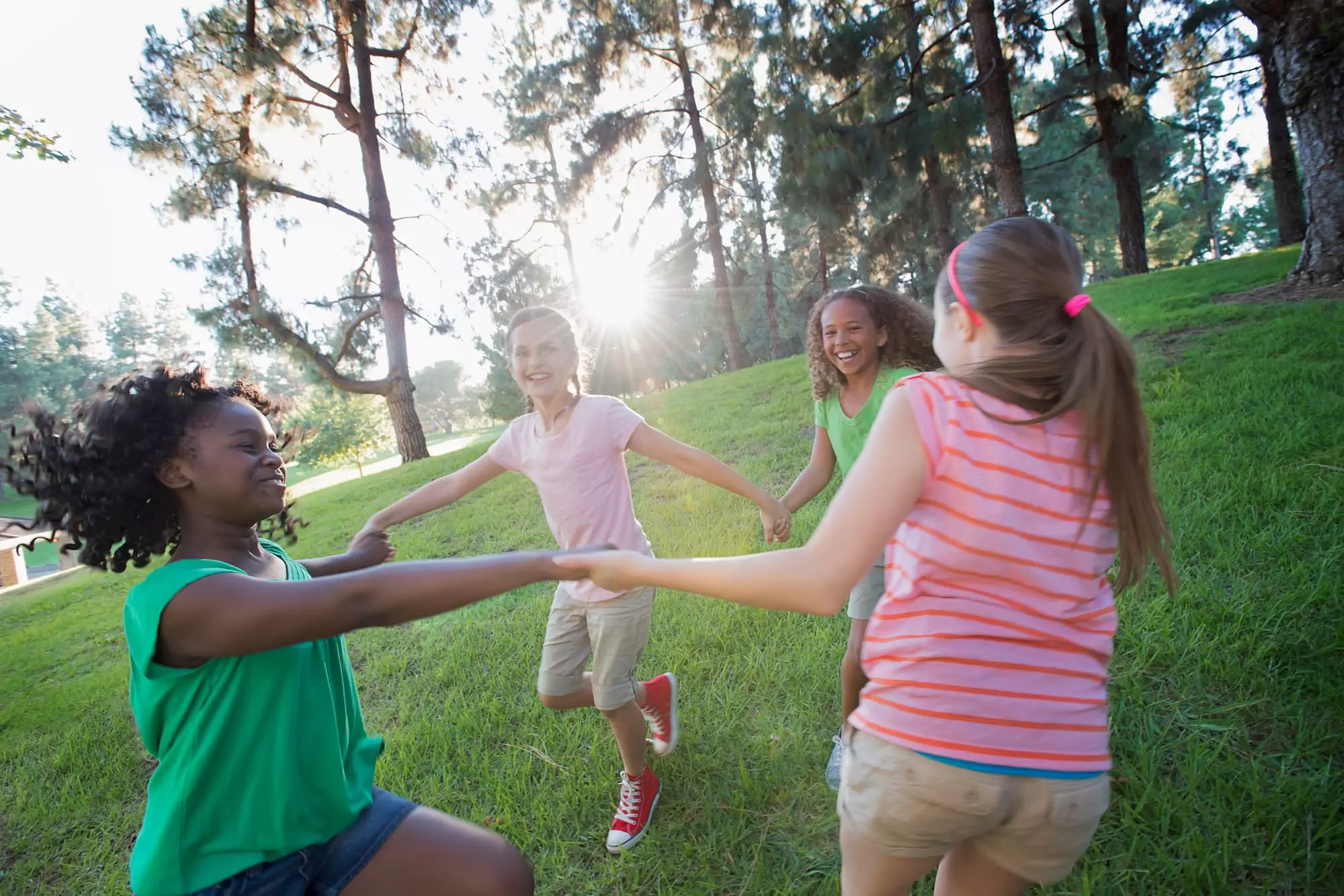 girls dancing in a group