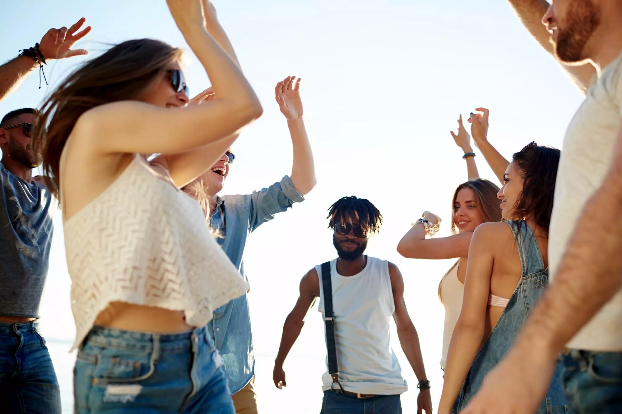 Group of kids dancing